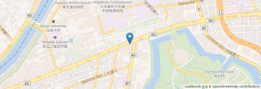 Mapa de ubicacion de らーめん 喜八や en 日本, 東京都, 千代田区.