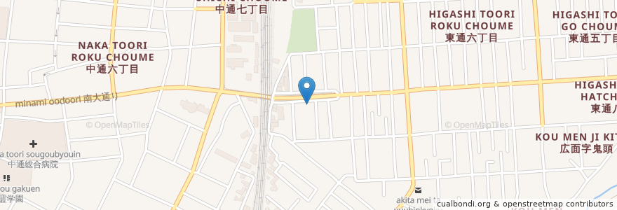 Mapa de ubicacion de 宴盃家 en Japonya, 秋田県, 秋田市.