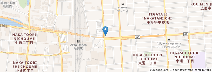 Mapa de ubicacion de ニッポンレンタカー 秋田駅東口営業所 en Japonya, 秋田県, 秋田市.