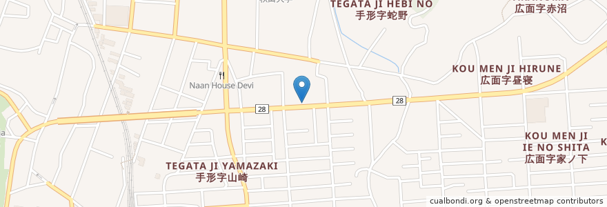 Mapa de ubicacion de 鮨たつ福 en Japón, Prefectura De Akita, 秋田市.