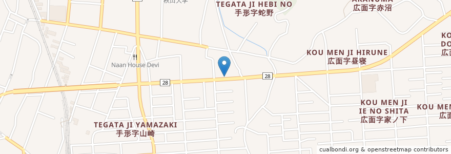 Mapa de ubicacion de 寿司ひろ en Япония, Акита, 秋田市.
