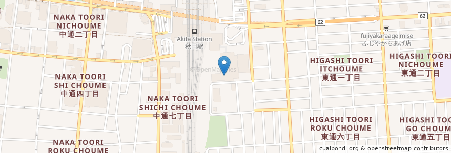 Mapa de ubicacion de アルヴェたかのはし歯科 en Japão, 秋田県, 秋田市.