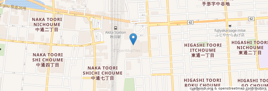 Mapa de ubicacion de チャンボーイズ en 日本, 秋田県, 秋田市.