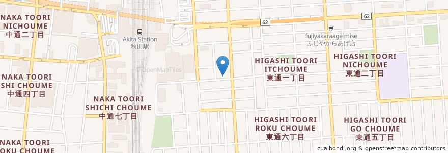 Mapa de ubicacion de 鳳仙閣 en Япония, Акита, 秋田市.