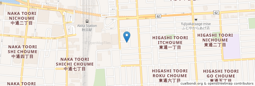 Mapa de ubicacion de 居酒屋かま田 en Japan, Präfektur Akita, 秋田市.