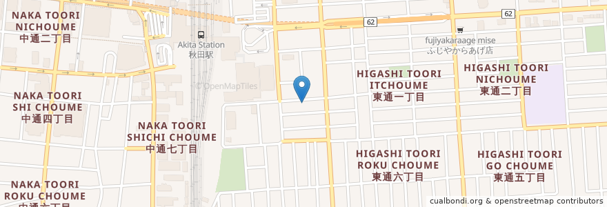 Mapa de ubicacion de きのね心の健康クリニック en Japón, Prefectura De Akita, 秋田市.