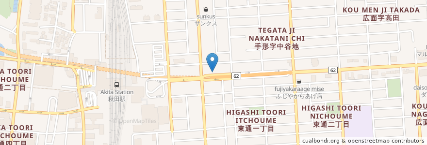 Mapa de ubicacion de エッセンス en 일본, 아키타현, 秋田市.
