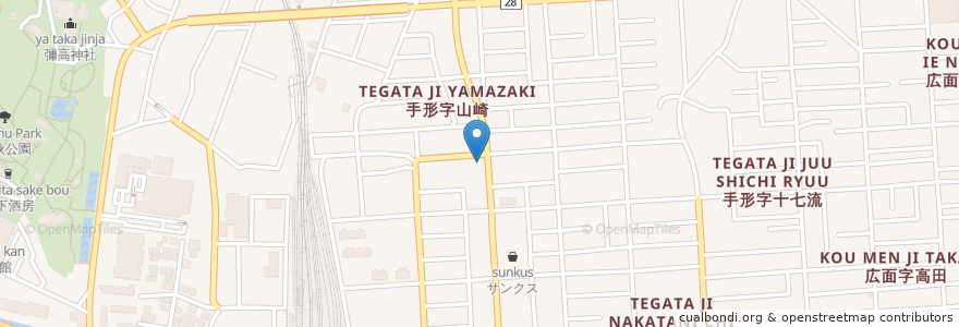 Mapa de ubicacion de 秋田銀行 手形支店 en Japan, 秋田県, 秋田市.