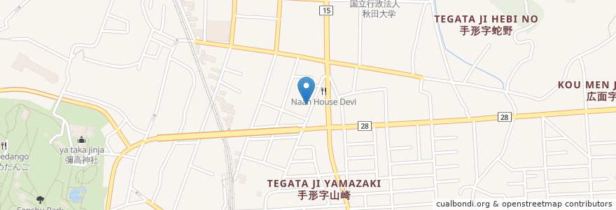 Mapa de ubicacion de ふじた矯正歯科 en Japan, Präfektur Akita, 秋田市.