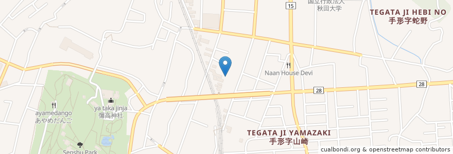 Mapa de ubicacion de Galerie Wine Cafe Turm en 日本, 秋田県, 秋田市.