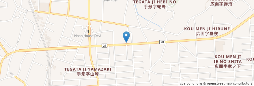 Mapa de ubicacion de ラーメン 竜宮城 en Japão, 秋田県, 秋田市.