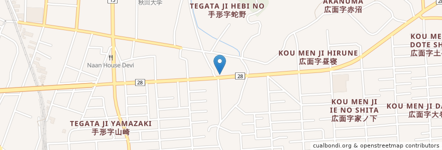 Mapa de ubicacion de 炒飯仙歌 en Japão, 秋田県, 秋田市.