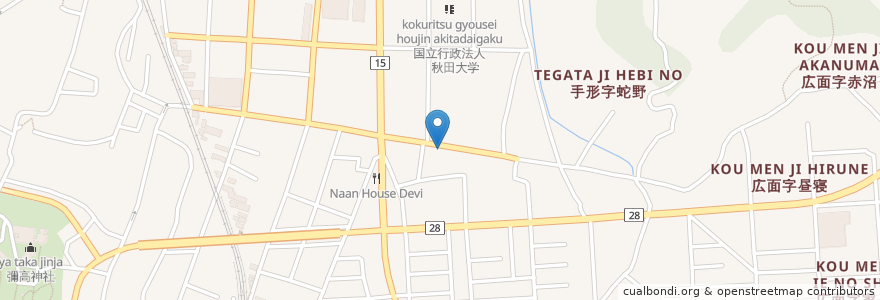 Mapa de ubicacion de 更科家 en Japan, Präfektur Akita, 秋田市.