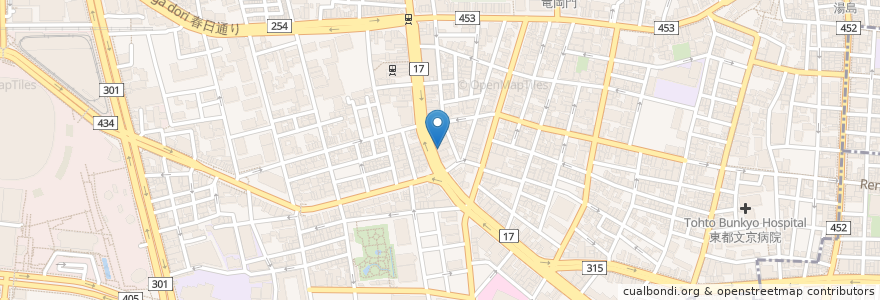 Mapa de ubicacion de Tail's en ژاپن, 東京都, 文京区.