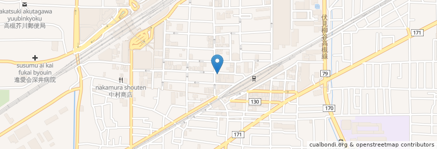 Mapa de ubicacion de やよい軒 高槻店 en اليابان, أوساكا, 高槻市.