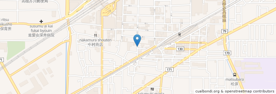 Mapa de ubicacion de ラーメン鱗 en ژاپن, 大阪府, 高槻市.