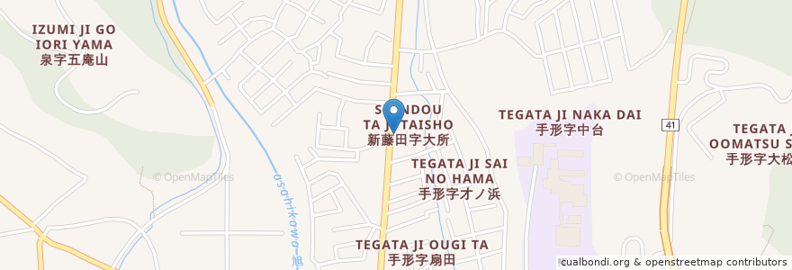 Mapa de ubicacion de 旭川スダ薬局 en 日本, 秋田県, 秋田市.
