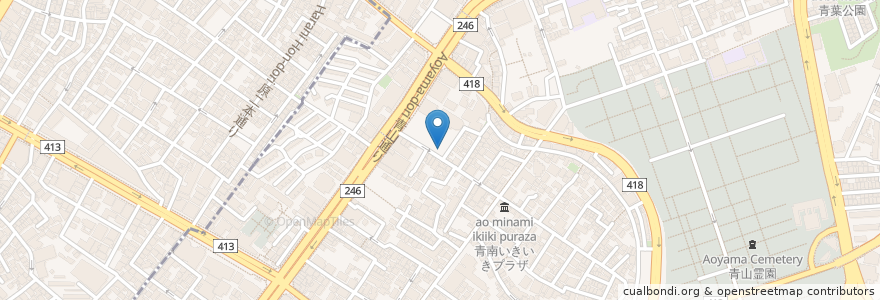 Mapa de ubicacion de アガペ en 日本, 東京都, 渋谷区.