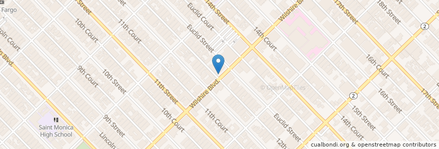Mapa de ubicacion de Will Rogers Station USPS en United States, California, Los Angeles County.