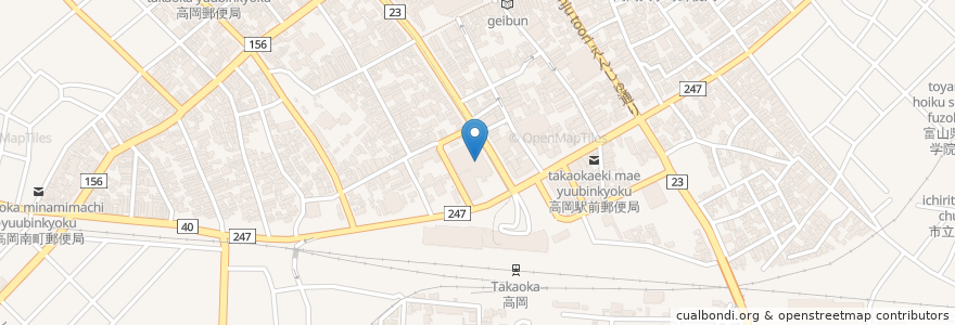 Mapa de ubicacion de 高岡市 生涯学習センターホール en Jepun, 富山県, 高岡市.