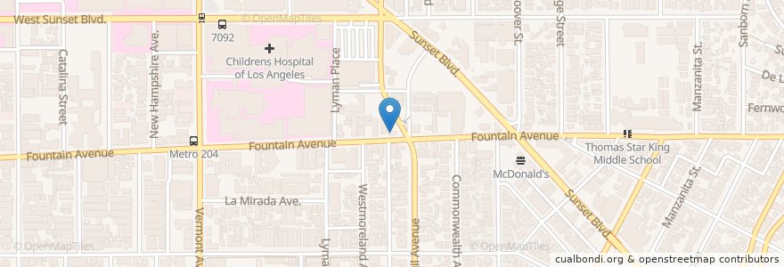 Mapa de ubicacion de Boo's Philly Cheesesteaks Silverlake en Stati Uniti D'America, California, Los Angeles County, Los Angeles.