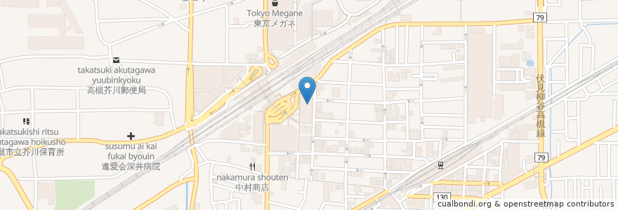 Mapa de ubicacion de 浜学園 高槻教室 en Japan, Präfektur Osaka, 高槻市.