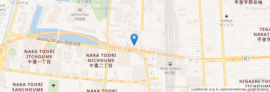 Mapa de ubicacion de ウイロードクリニック en 일본, 아키타현, 秋田市.