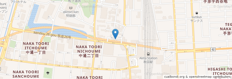 Mapa de ubicacion de ラ・パウザ 秋田駅前店 en Japão, 秋田県, 秋田市.
