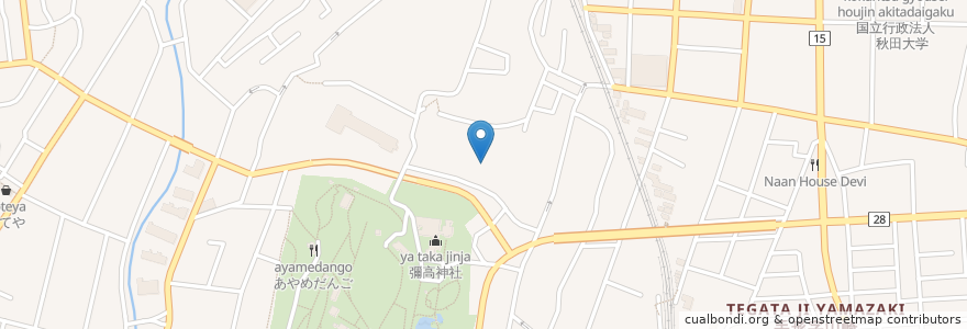 Mapa de ubicacion de カナリア保育園 en 일본, 아키타현, 秋田市.