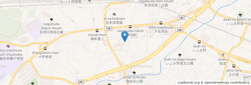 Mapa de ubicacion de 慈雲稲荷社 en ژاپن, 神奈川県, 横浜市, 緑区.