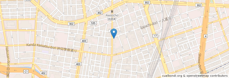 Mapa de ubicacion de 牛辛麺 en Japon, Tokyo, 千代田区.