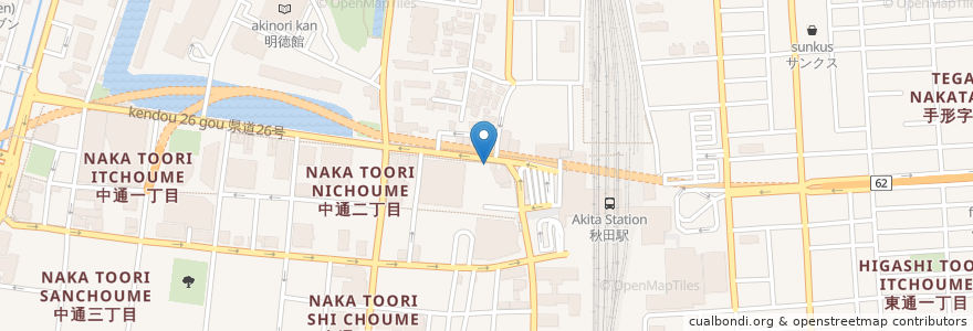 Mapa de ubicacion de げんき屋 秋田駅前店 en 일본, 아키타현, 秋田市.
