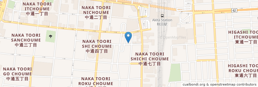 Mapa de ubicacion de 串焼 ほたる en Jepun, 秋田県, 秋田市.