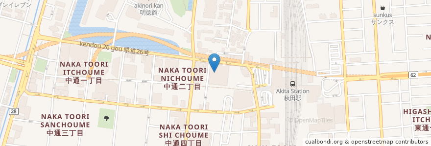 Mapa de ubicacion de 牛玄亭 en 일본, 아키타현, 秋田市.