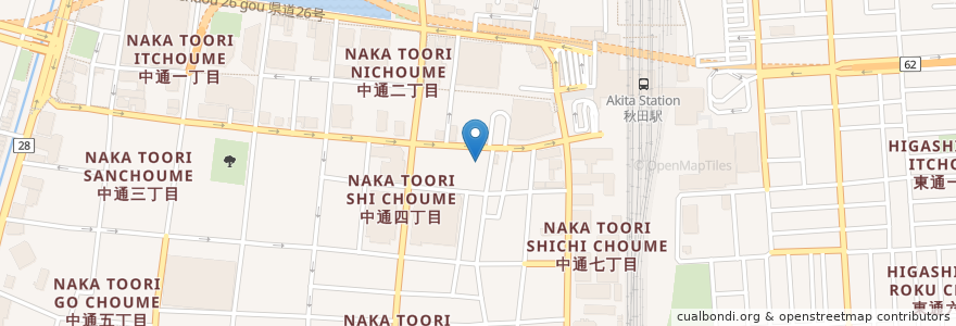 Mapa de ubicacion de Club Gel en ژاپن, 秋田県, 秋田市.