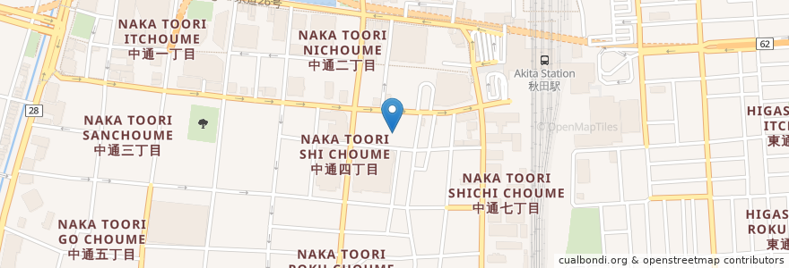 Mapa de ubicacion de からす森 en Japonya, 秋田県, 秋田市.
