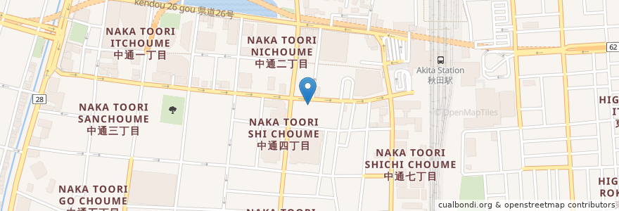 Mapa de ubicacion de トヨタレンタリース en 日本, 秋田県, 秋田市.