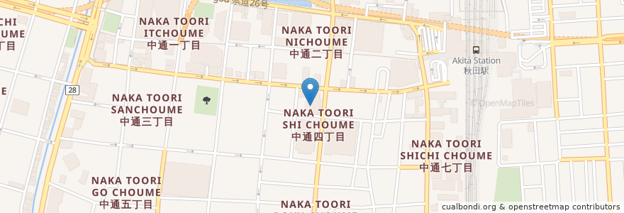 Mapa de ubicacion de 秋田Livespot2000 en Japón, Prefectura De Akita, 秋田市.