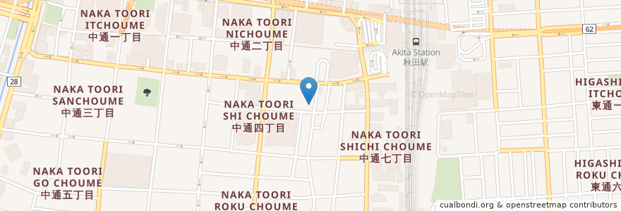 Mapa de ubicacion de 御食事処 永楽 en Jepun, 秋田県, 秋田市.