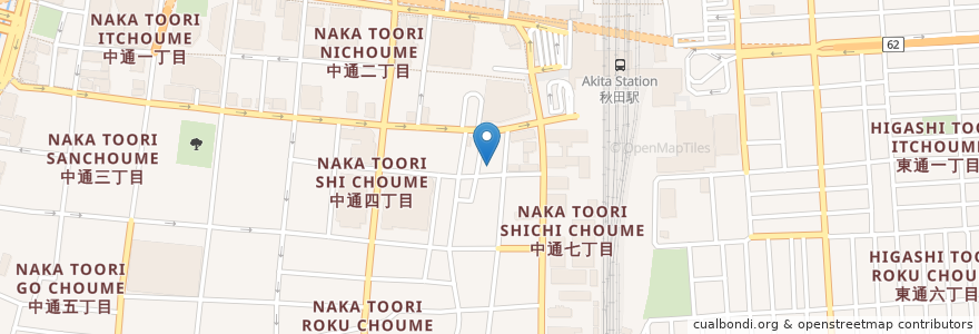 Mapa de ubicacion de 金華園 en 日本, 秋田県, 秋田市.