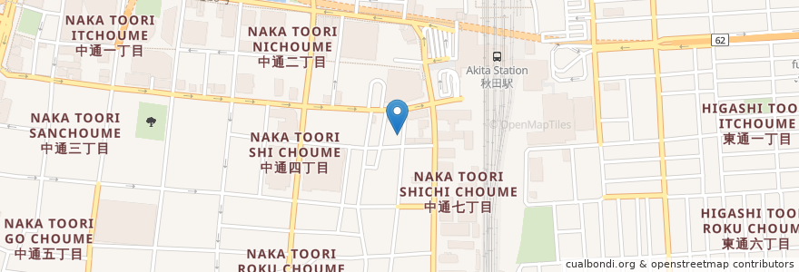 Mapa de ubicacion de 創作厨房Gen en Japan, 秋田県, 秋田市.