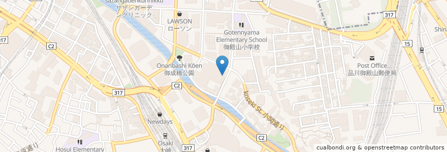 Mapa de ubicacion de スターバックス en Japan, 東京都, 品川区.