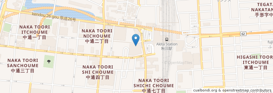Mapa de ubicacion de タリーズコーヒー en Japon, Préfecture D'Akita, Akita.