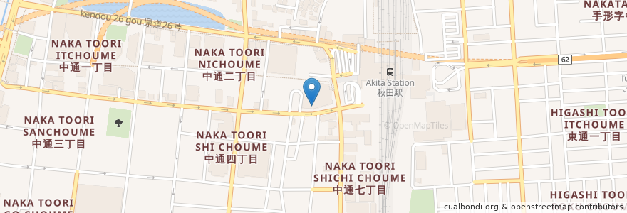 Mapa de ubicacion de よね家 秋田 en Japon, Préfecture D'Akita, Akita.