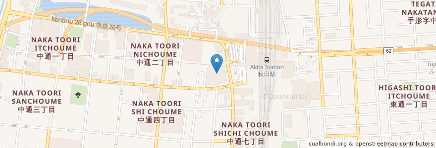 Mapa de ubicacion de パルルやちよ en 일본, 아키타현, 秋田市.