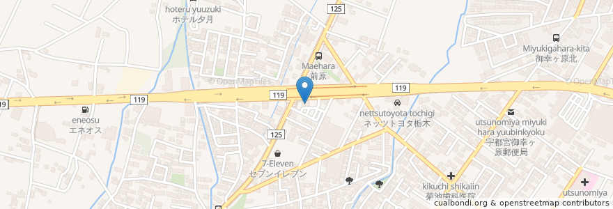 Mapa de ubicacion de マクドナルド en Япония, Тотиги, 宇都宮市.