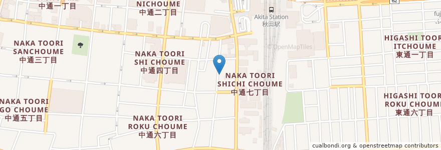 Mapa de ubicacion de 炭火焼和ごころ en 日本, 秋田県, 秋田市.
