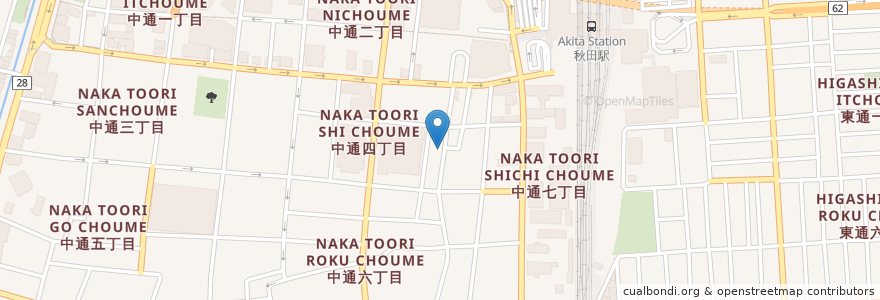 Mapa de ubicacion de 葛の花 en Japão, 秋田県, 秋田市.