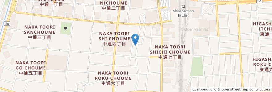 Mapa de ubicacion de しののめ en Japan, Präfektur Akita, 秋田市.