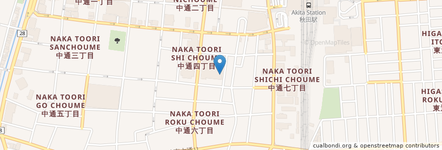 Mapa de ubicacion de どるず珈琲 市民市場店 en Japón, Prefectura De Akita, 秋田市.
